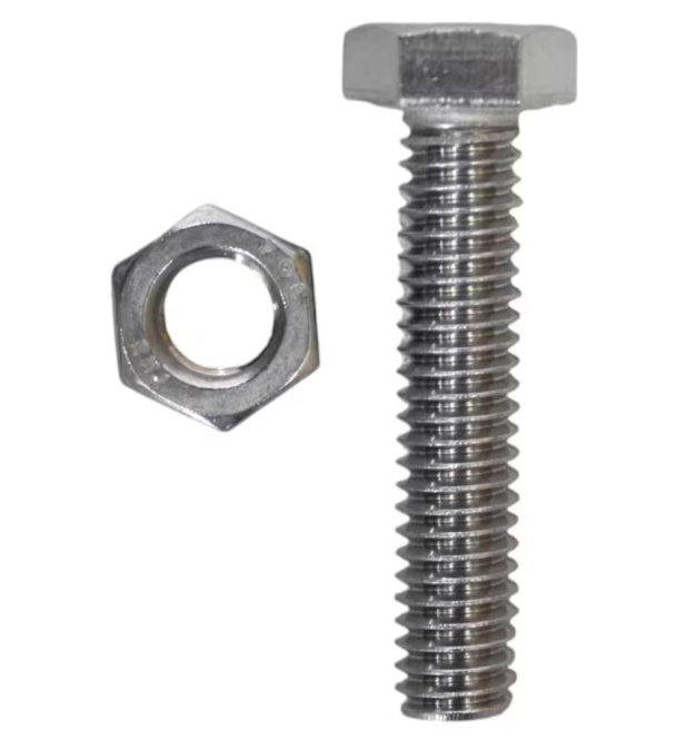 THE Baut Mur Stainless Steel 304 | Half Drat | Grade A2-70 | UNC (Ukuran Komplit)